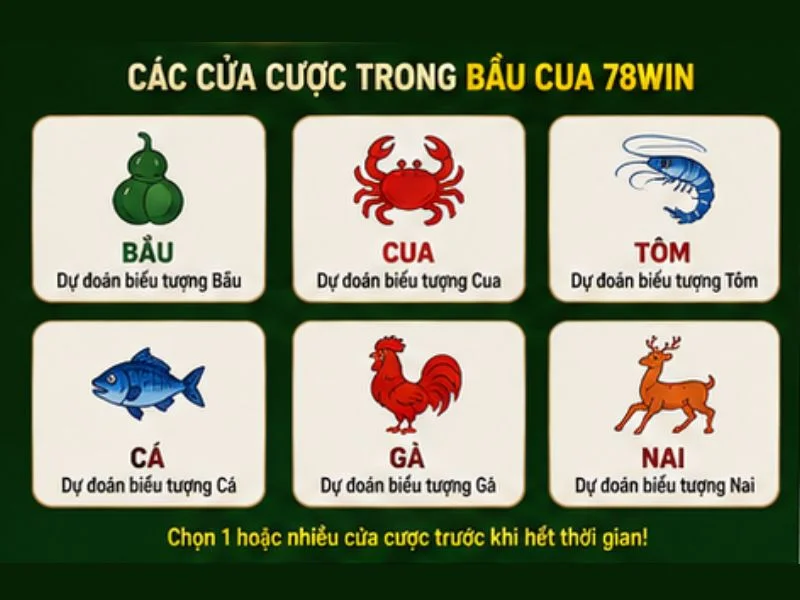 Các Cửa Cược Trong Bầu Cua 78Win Các Cửa Cược Trong Bầu Cua 78Win