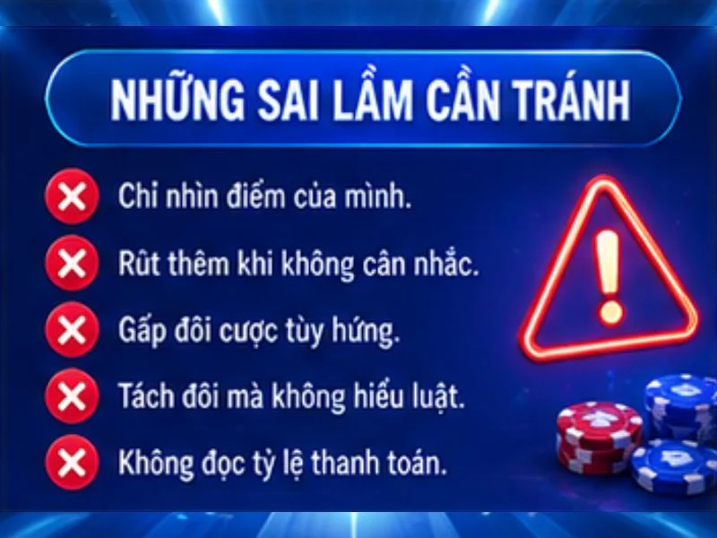 Những sai lầm thường gặp khi chơi Blackjack Những sai lầm thường gặp khi chơi Blackjack